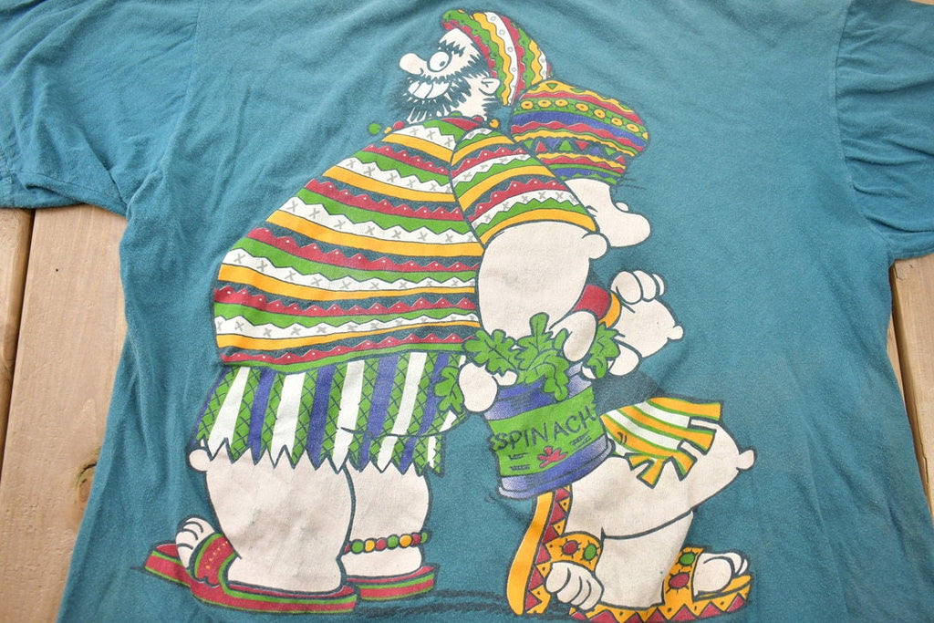 Vintage 1994 Popeye Bluto Spinach Graphic T Shirt