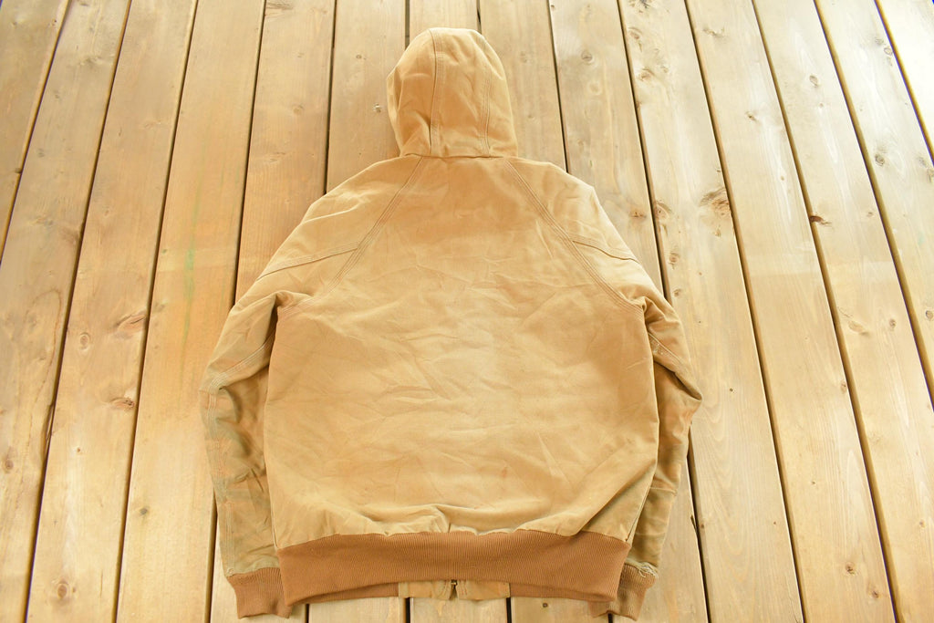 Vintage 1990s Carhartt Distressed Hooded Jacket Men's Medium