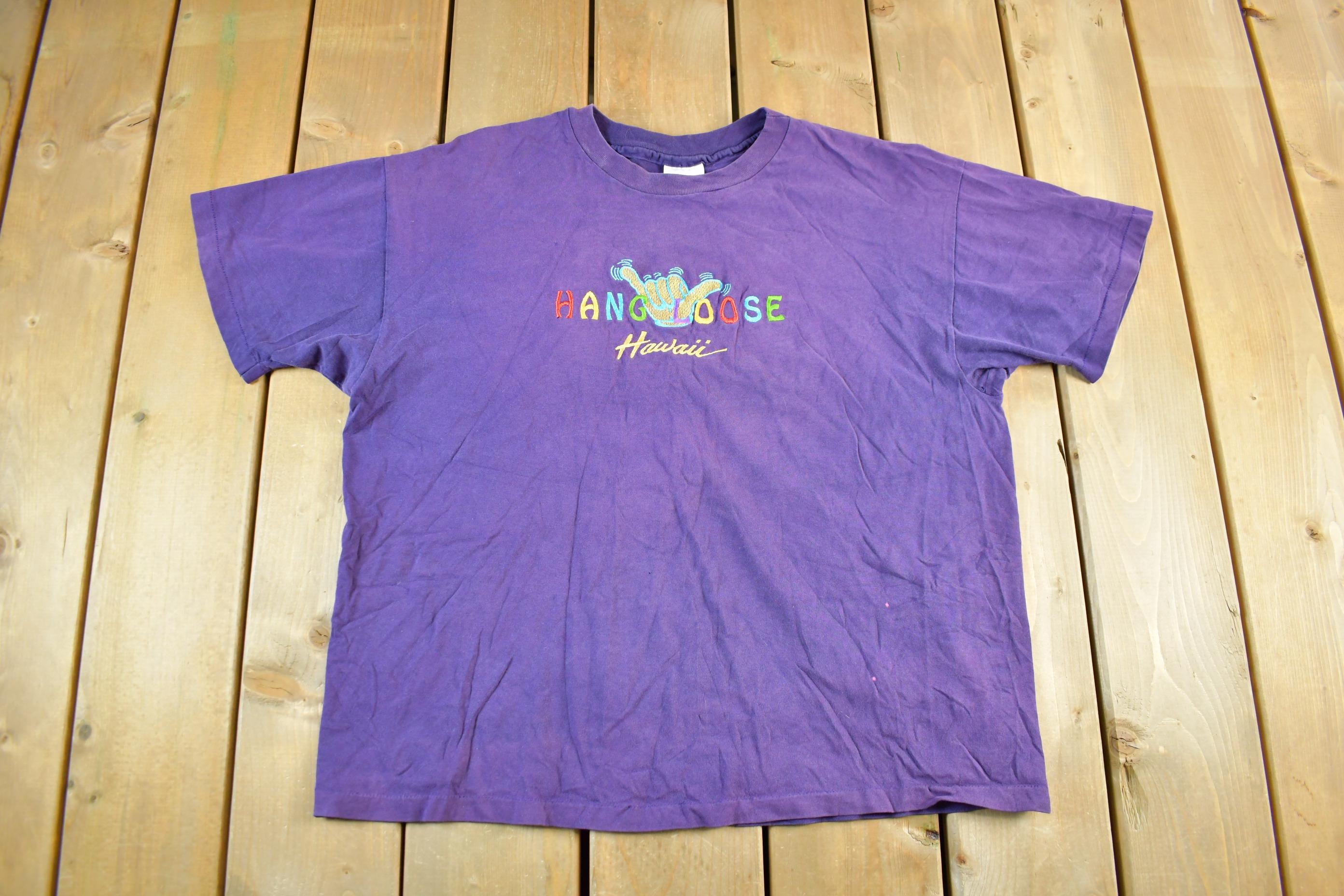 Vintage 1990s Hawaii Hang Loose T-Shirt Women's Large
