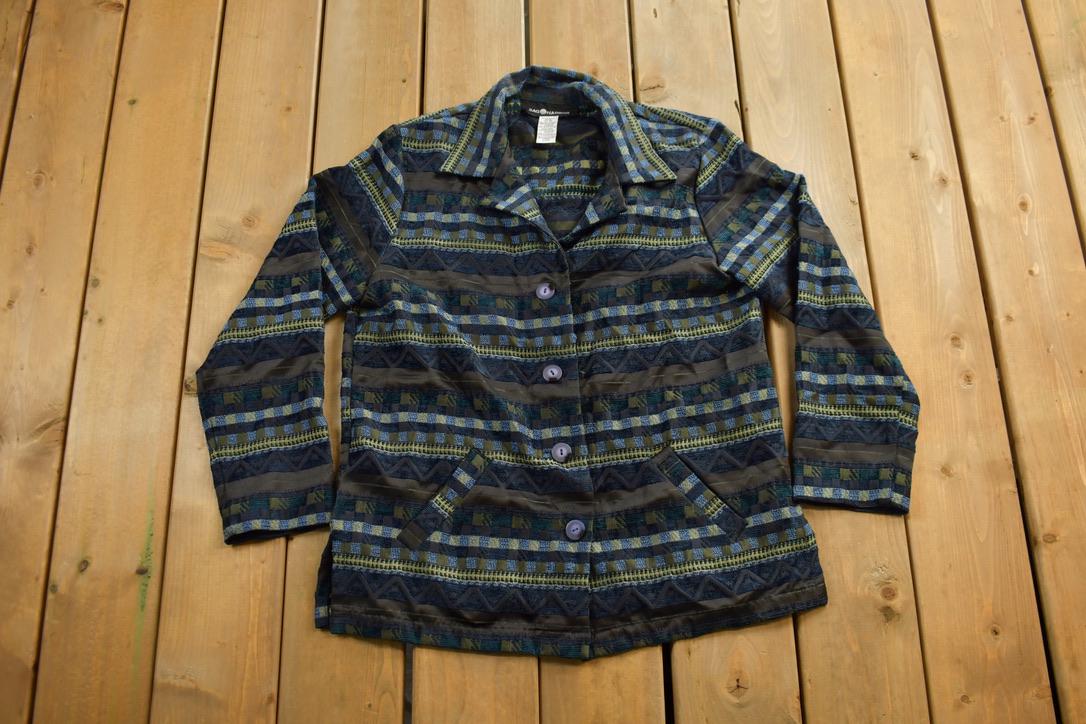 Vintage 1990s Sag Harbor All Over Print Blazer