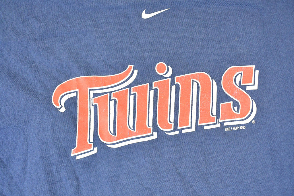 Vintage Y2K Nike Minnesota Twins Centre Scoosh MLB T-Shirt Men's XL