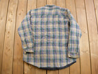 Vintage 1990s Lined Plaid Button Up Flannel Shirt