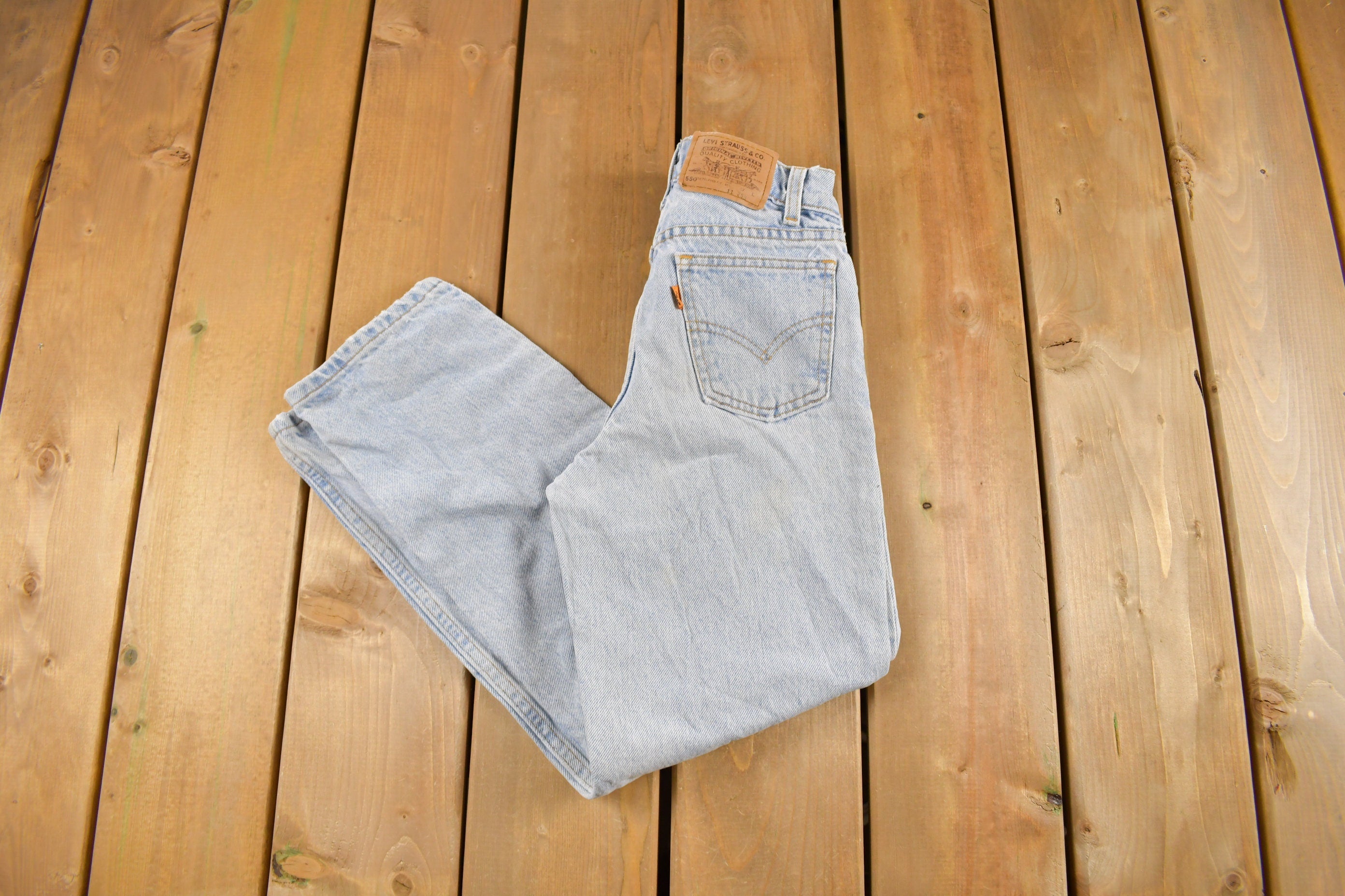 Vintage 1990s Levi's 550 Light Wash Denim Women's Jeans Size 24 x 24