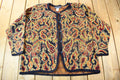 Vintage 1990s Maggie McNaughton Paisley Embroidered Knit Cardigan Sweater