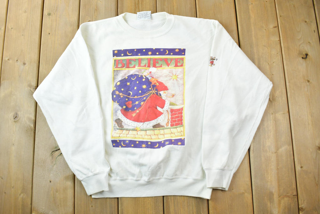 Vintage 1990s Believe in Santa Cute Stafford Blaine Crewneck Sweater