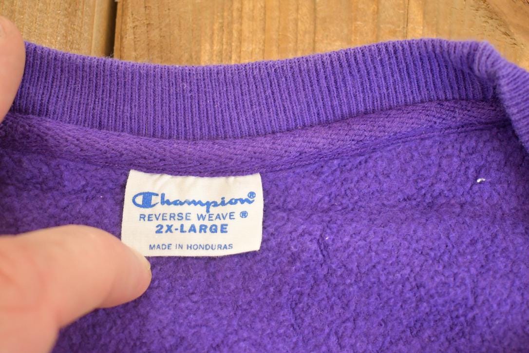 Vintage Y2K Northwestern University Champion Reverse Weave Sweatshirt Men's XXL / 2000s Heavyweight Sweater / 2000s Cross Grain