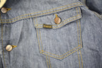 Vintage 1970s Genuine Roebucks Shearling Collar Jean Jacket