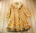 Vintage 1970s Full Length Red Fox Fur Coat Made In Canada