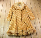 Vintage 1970s Full Length Red Fox Fur Coat Made In Canada
