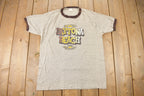 Vintage 1980s Daytona Beach Florida Ringer T Shirt Streetwear