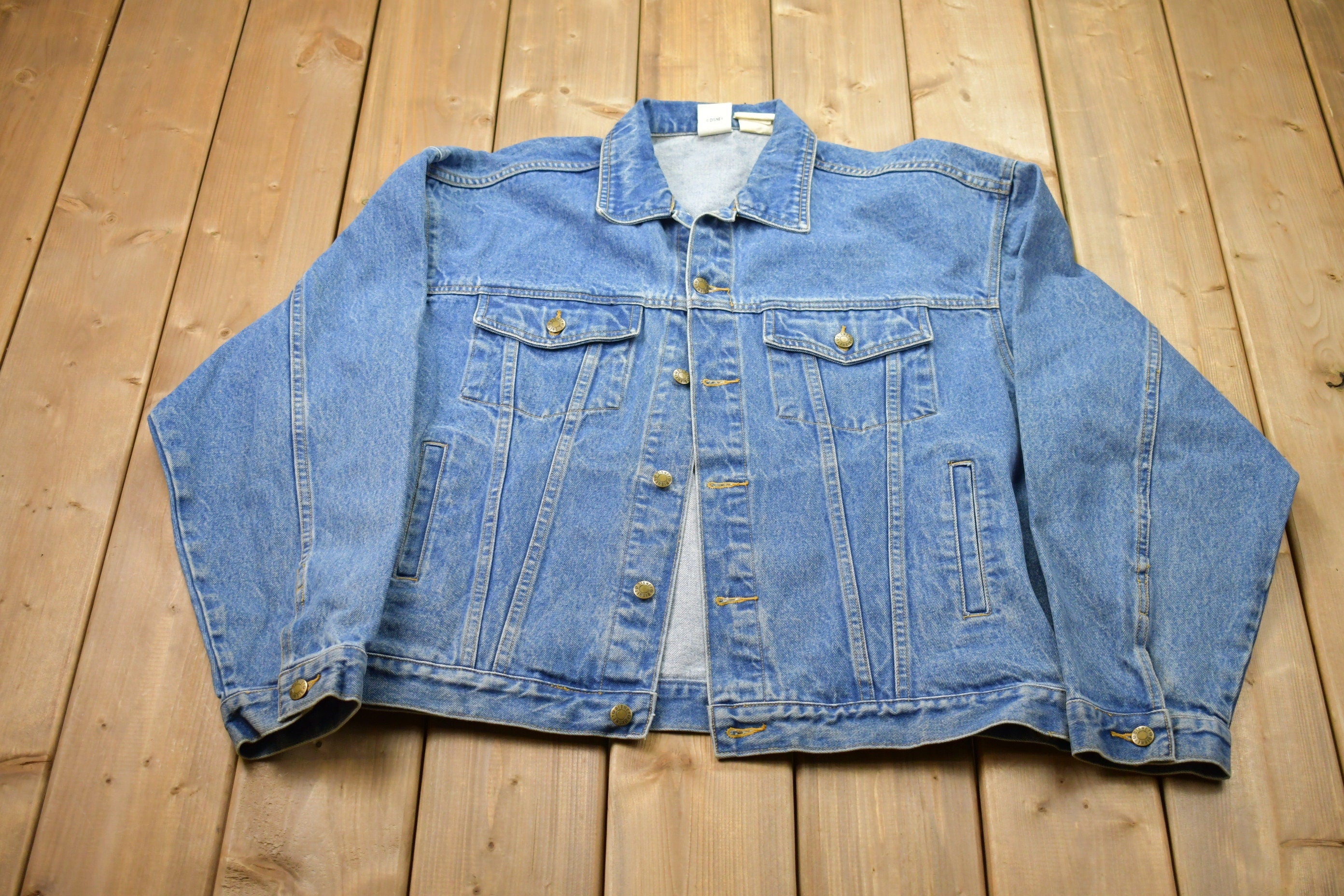 Vintage 1990s Winnie The Pooh Embroidered Jean Jacket