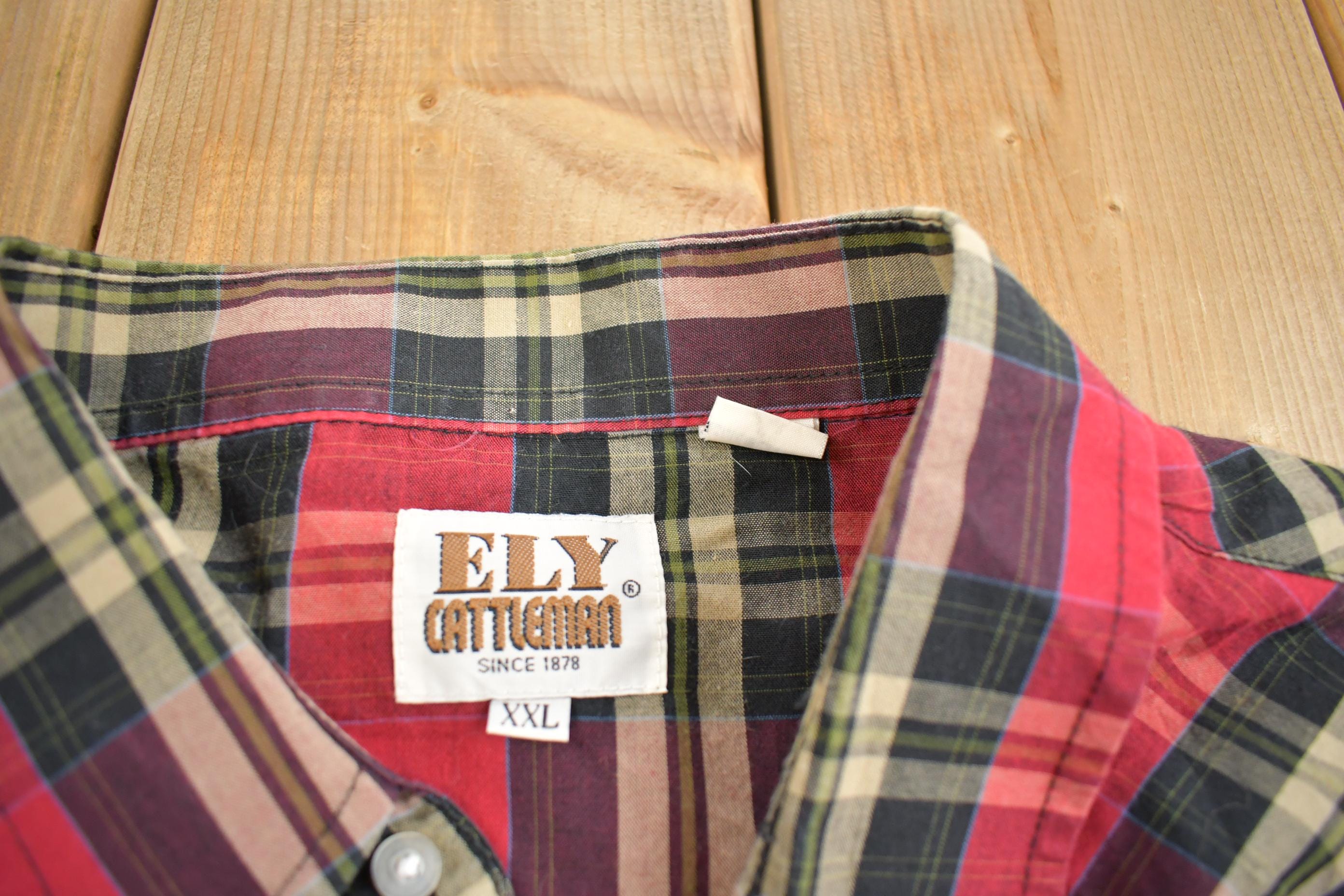 Vintage 1980s Fly Cattleman Blank Button Up Shirt