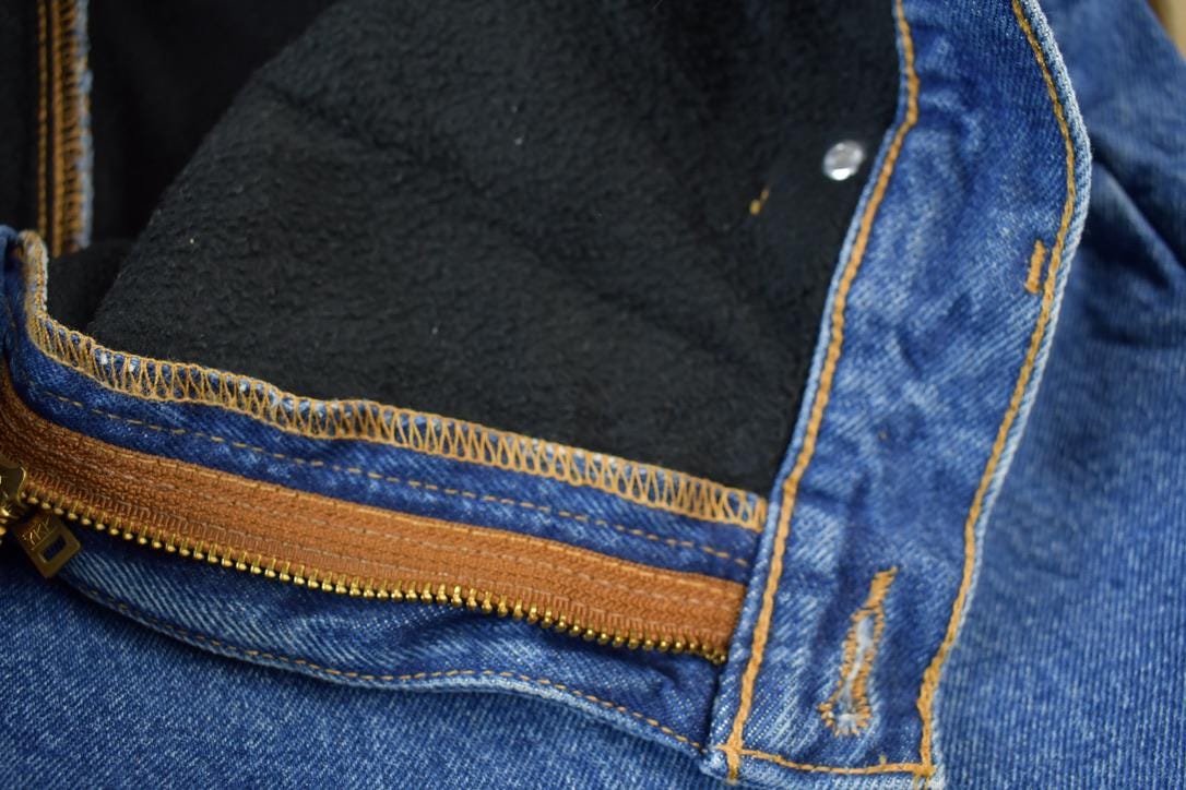 Vintage 1990s Carhartt Denim Fleece Lined Jeans Size 38 x 30