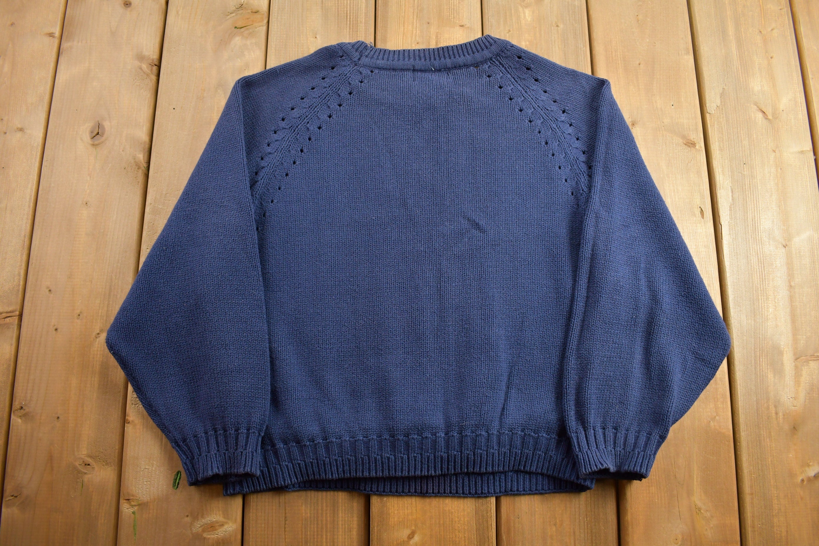 Vintage 1980s Treasures Cable Knit Crewneck Sweater
