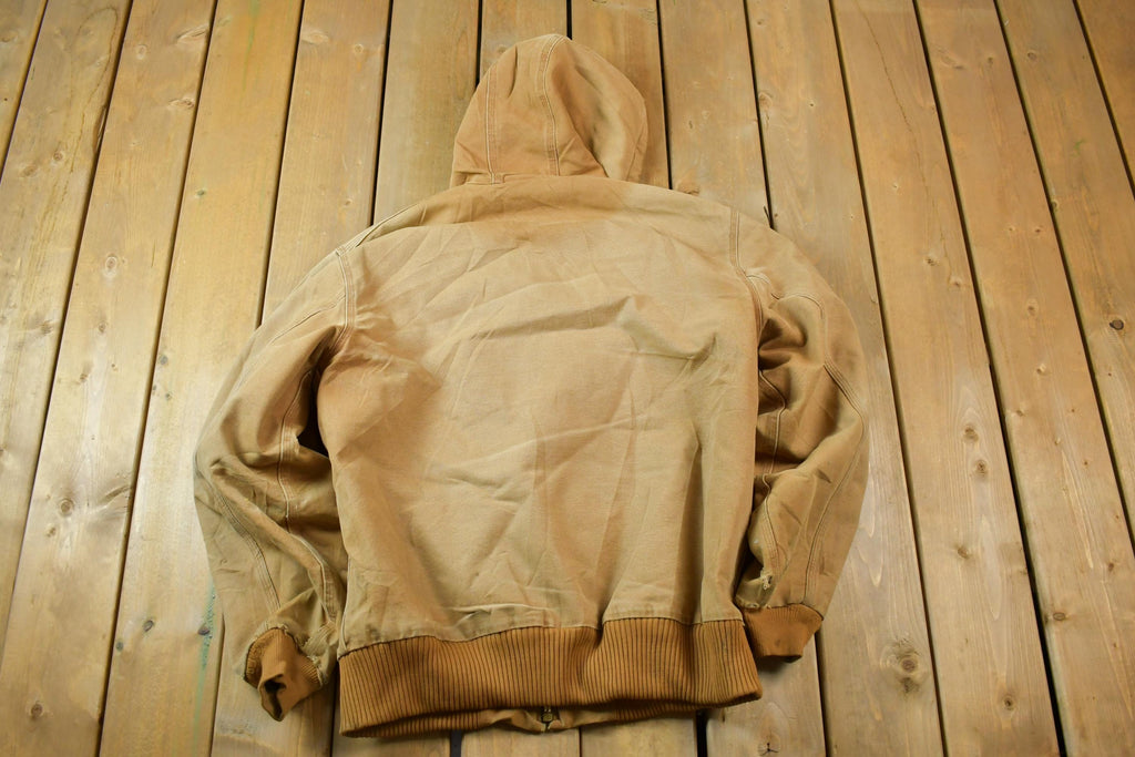 Vintage 1990s Distressed Carhartt Blanket Lined Hooded Jacket