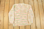 Vintage 1960s Carol Brent for Montgomery Ward Knit Mohair Wool Sweater Women's S /