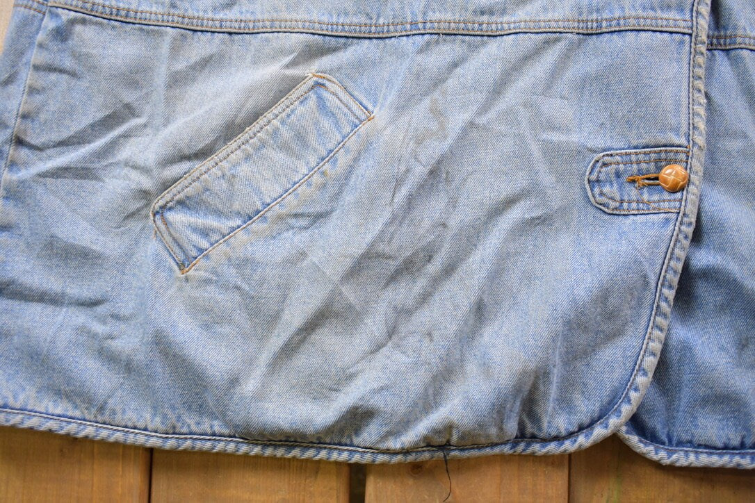 Vintage 1990s Forelli Jeanswear Blanket Lined Jean Jacket