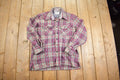 Vintage 1980s Richman Brothers Wool Plaid Flannel Button Up Shirt
