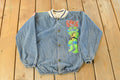 Vintage 1991 Teenage Mutant Ninja Turtles Denim Varsity Jacket Youth M-L