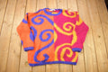 Vintage 1990s Mohair & Wool Blend Abstract Swirl Knitted Sweater / Vintage 90s Crewneck / Abstract Sweater / Vintage Mohair