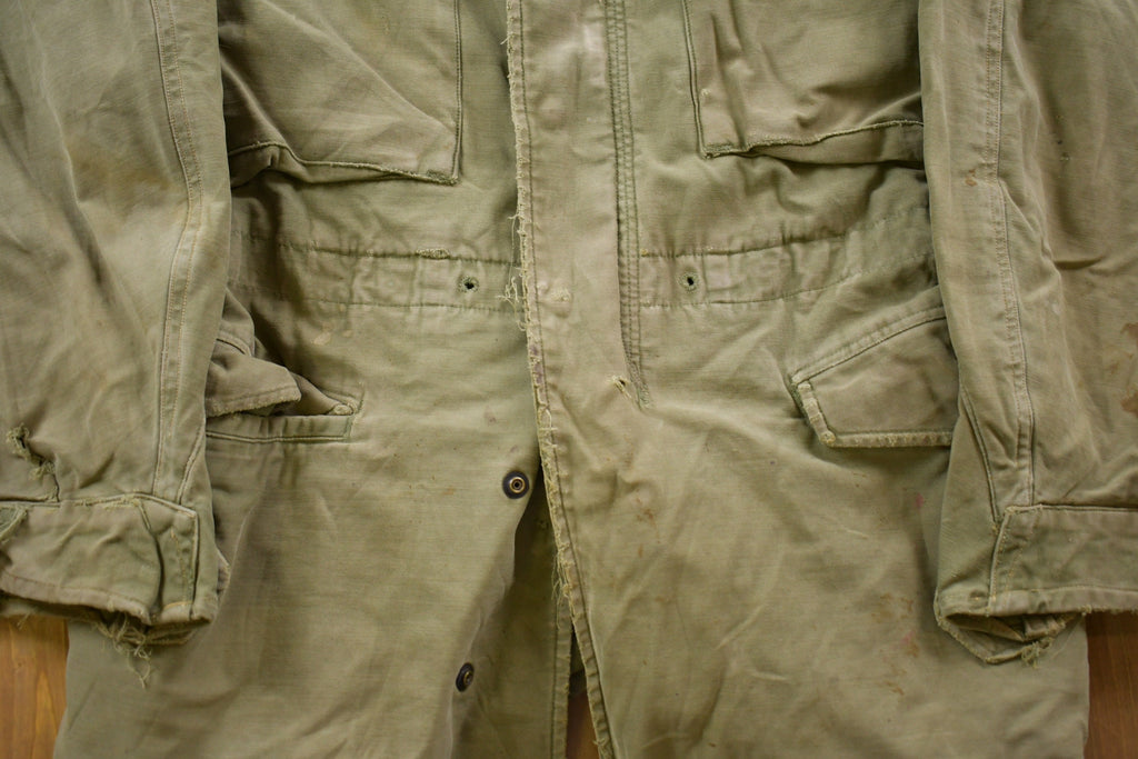 Vintage 1980s Army Military Field Jacket
