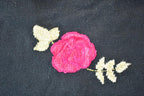 Vintage 1990s Storybook Knits Floral Embroidered Knit Perfect Mild Distress Cardigan Sweater Made In USA