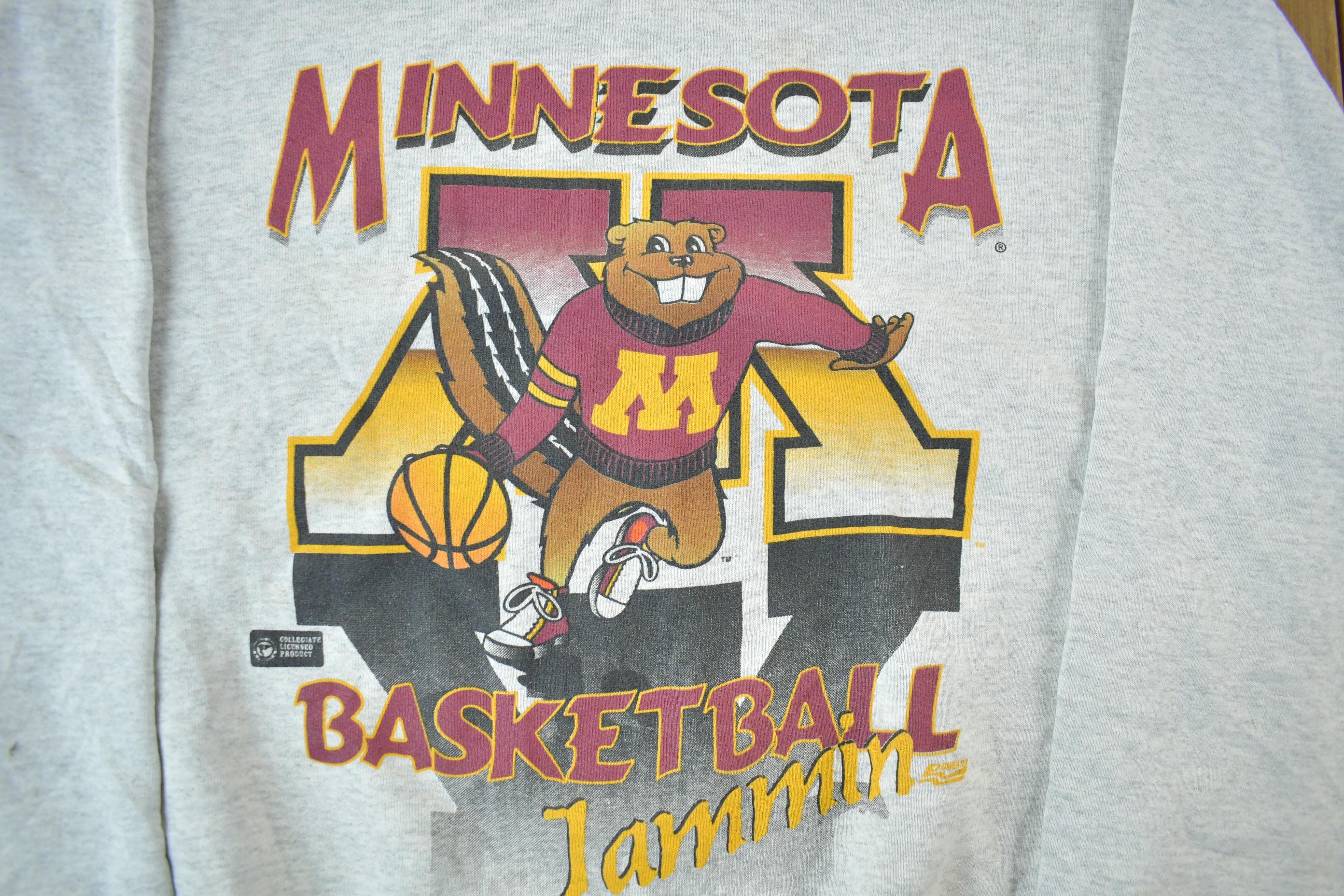 Vintage 1990s Minnesota Golden Gophers University Basketball Collegiate Crewneck Men's XL