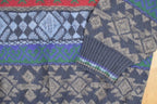 Vintage 1990s Florence Tricot Abstract Knit Crewneck Sweater Mens L