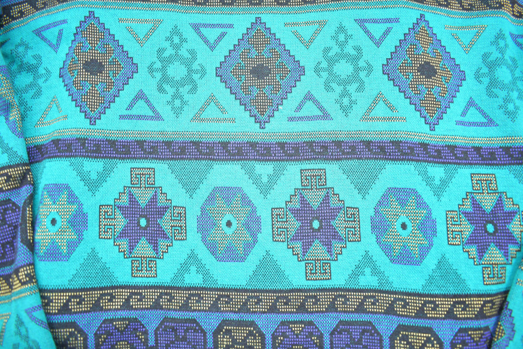 Vintage 1980s Graff Patterned Cardigan Sweater