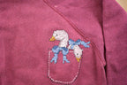 Vintage 1990s Embroidered Swan Theme Crewneck Sweater