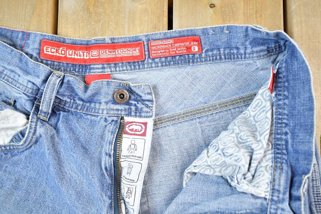 Vintage 1990s Ecko Unltd Hip Hop Denim Jeans Size 34 x 31  Vintage Denim  Vintage Levis  Made In USA  Retro Jeans