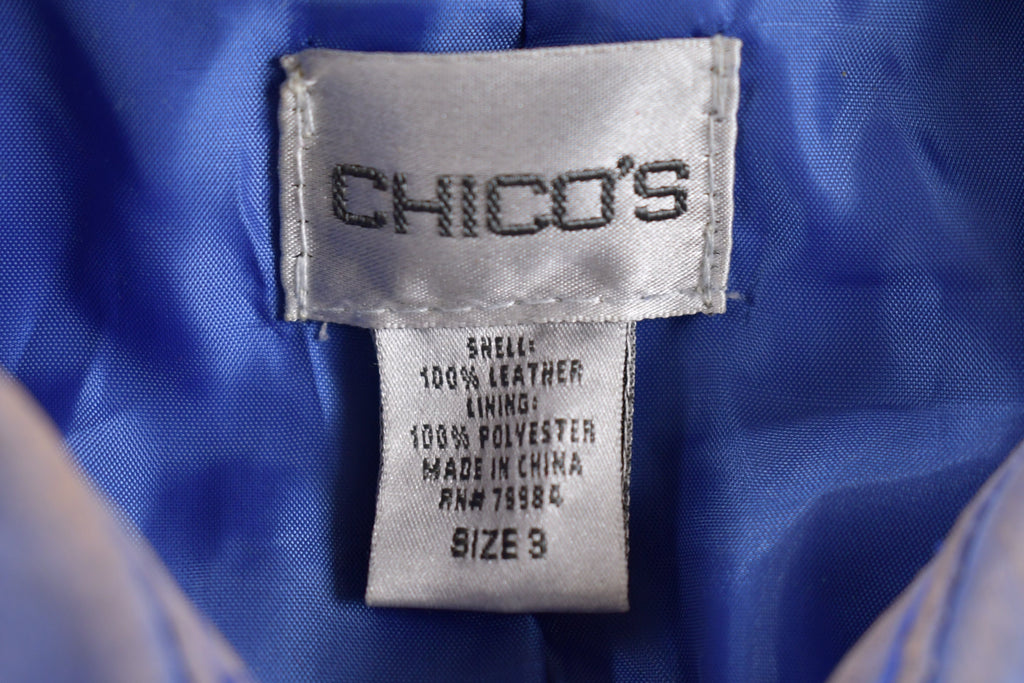 Vintage 1990s Chicos Suede Leather Jacket