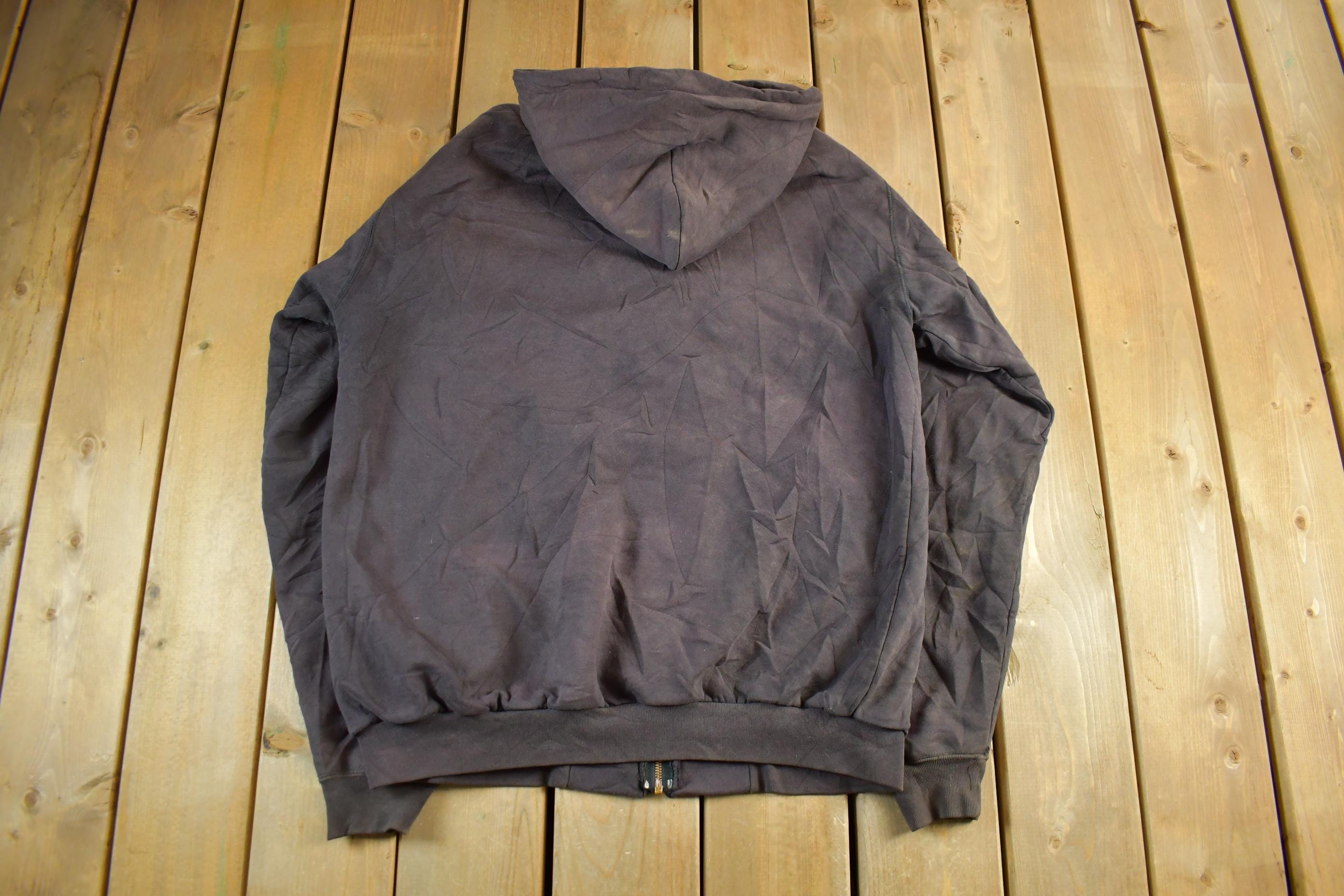 Vintage 1990s Carhartt Zip Up Thermal Hoodie Men's Medium