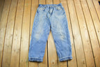 Vintage 1990s Carhartt Flannel Lined Denim Work Jeans Adult 36 x 30