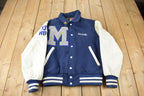 Vintage 1999 Manasquan Varsity Soccer Leather & Wool Varsity Jacket Made In USA