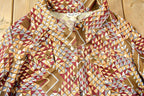 Vintage 1970s Preferred Fashion All Over Print Psychedelic StyleBlouse