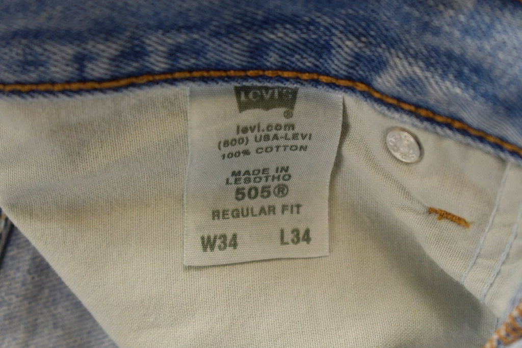 Vintage 1990s Levi's 505 Red Tab Denim Jeans Size 36 x 28.5