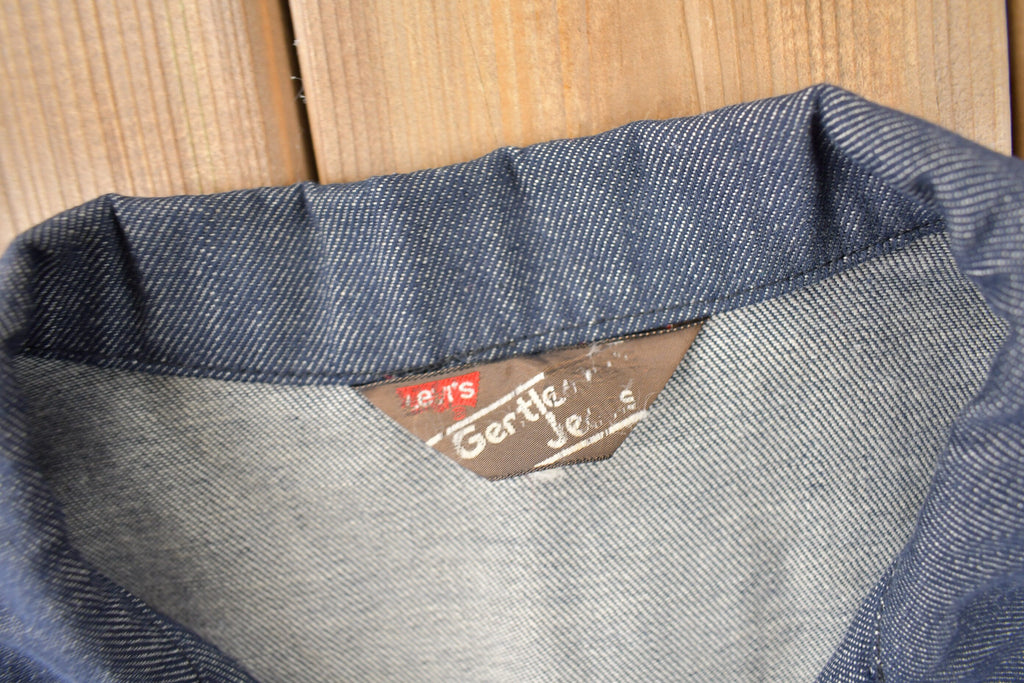 Vintage 1970s Levi's Gentlemans Jeans Western Style Pearl Snap Button Up Shirt Made in USA Size XL