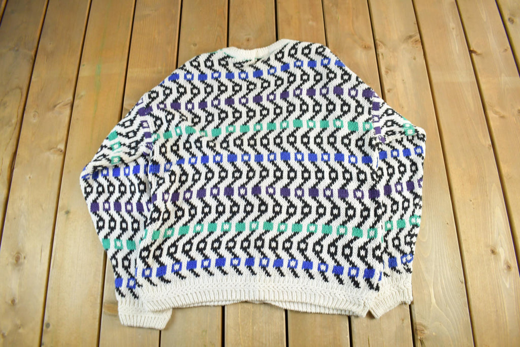 Vintage 1990s Etchings Knit Cardigan Sweater Men's XL