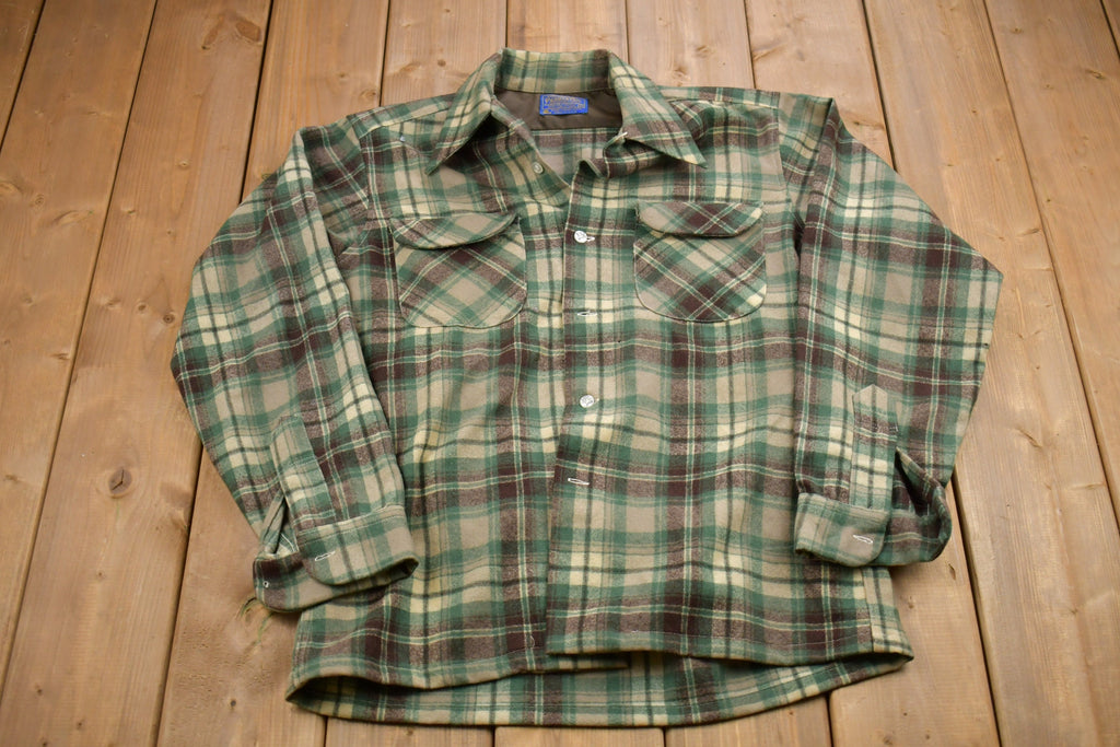 Vintage 1960s Pendleton 100% Wool Button Up Shirt