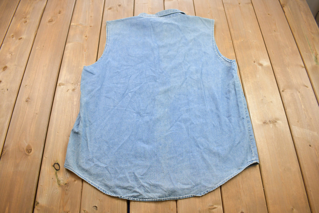 Vintage 1990s Cartoon Network Scooby Doo Denim Button Up Vest