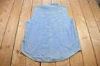Vintage 1990s Cartoon Network Scooby Doo Denim Button Up Vest