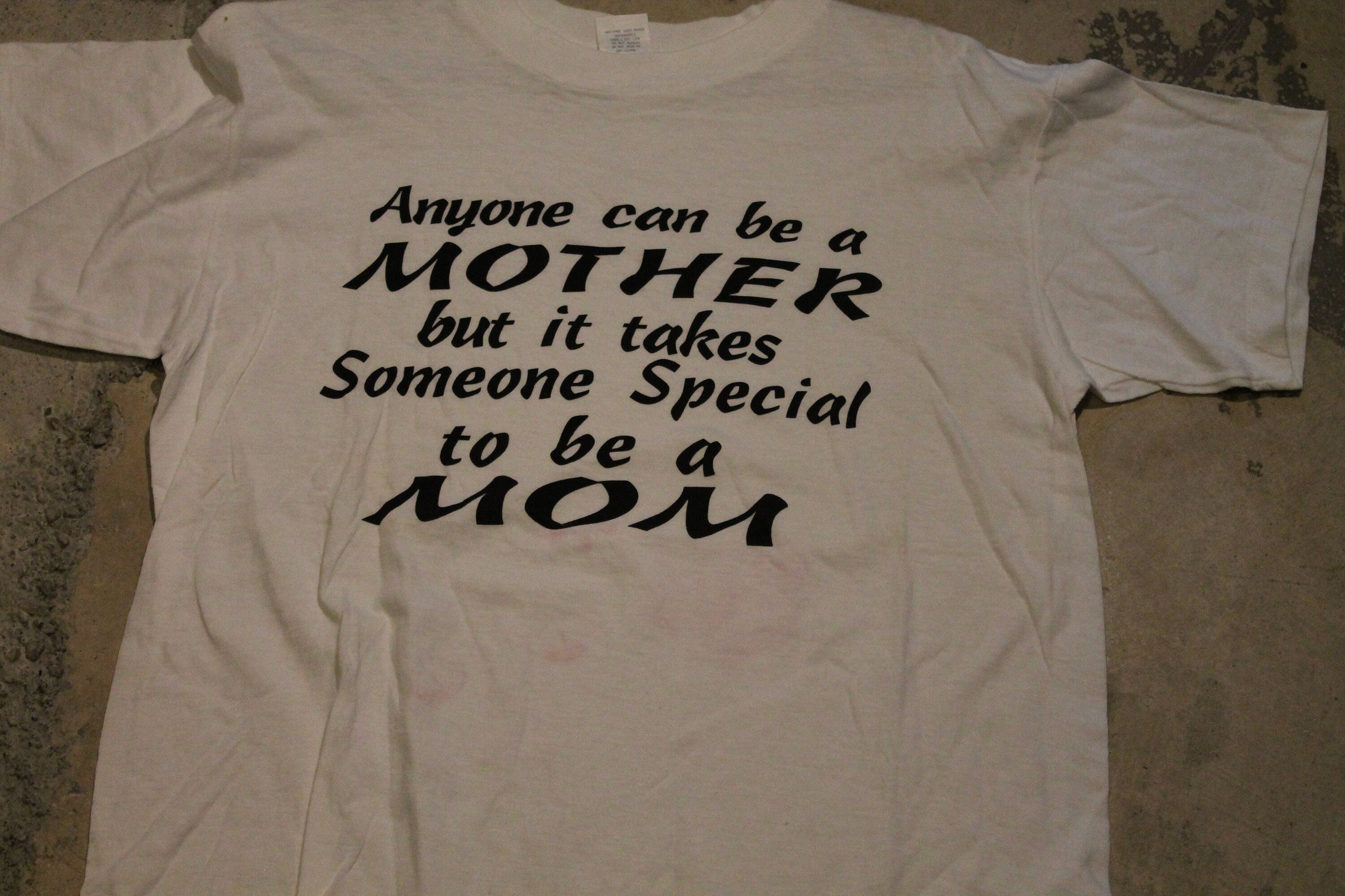 Vintage 1990s Mother Theme Graphic T Shirt / Single Stitch / Anyone Can Be A Mother / 80s / 90s / Streetwear Fashion