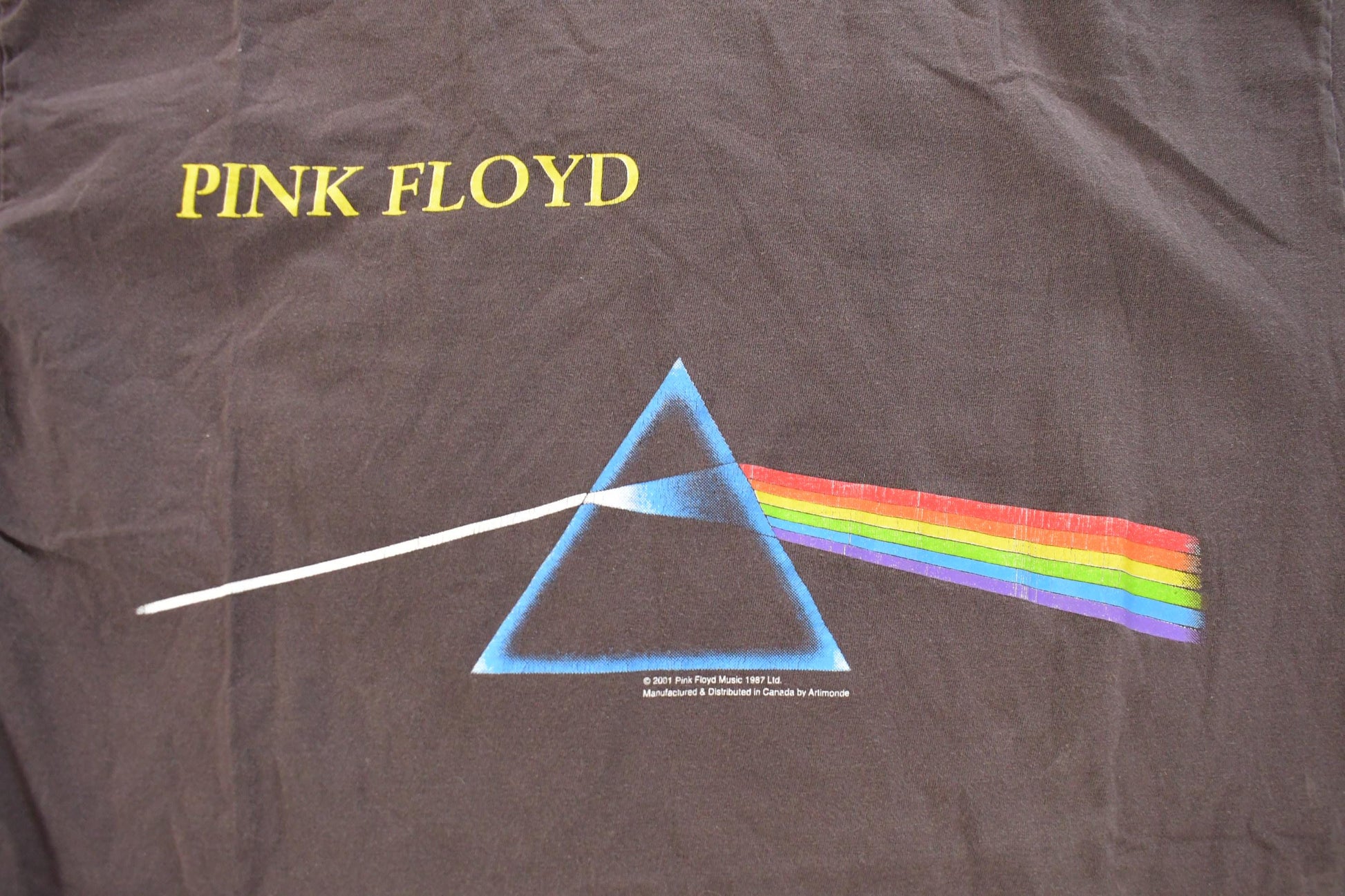 Vintage 2001 Pink Floyd Dark Side Of The Moon Graphic Band T-Shirt Men's Medium