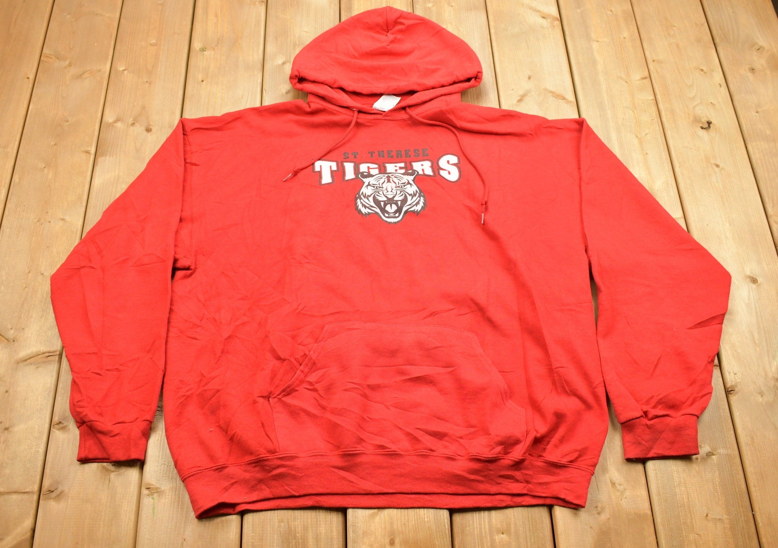 Vintage 1990s St. Therese Tigers University Collegiate Hoodie