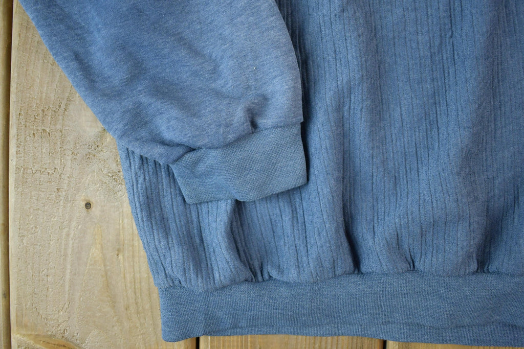 Vintage 1990s LD Sport Quarter Button Collared Crewneck Sweatshirt