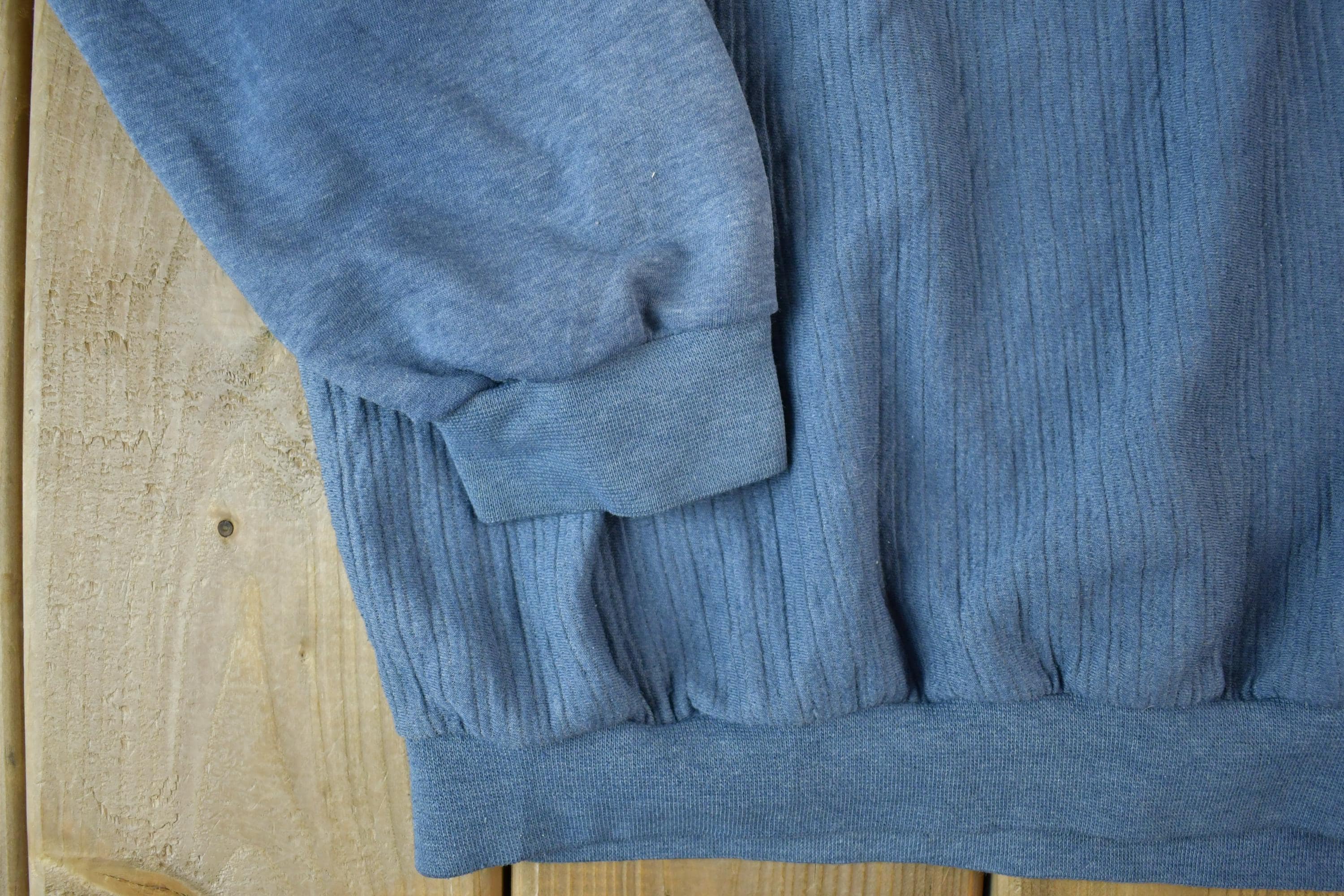 Vintage 1990s LD Sport Quarter Button Collared Crewneck Sweatshirt