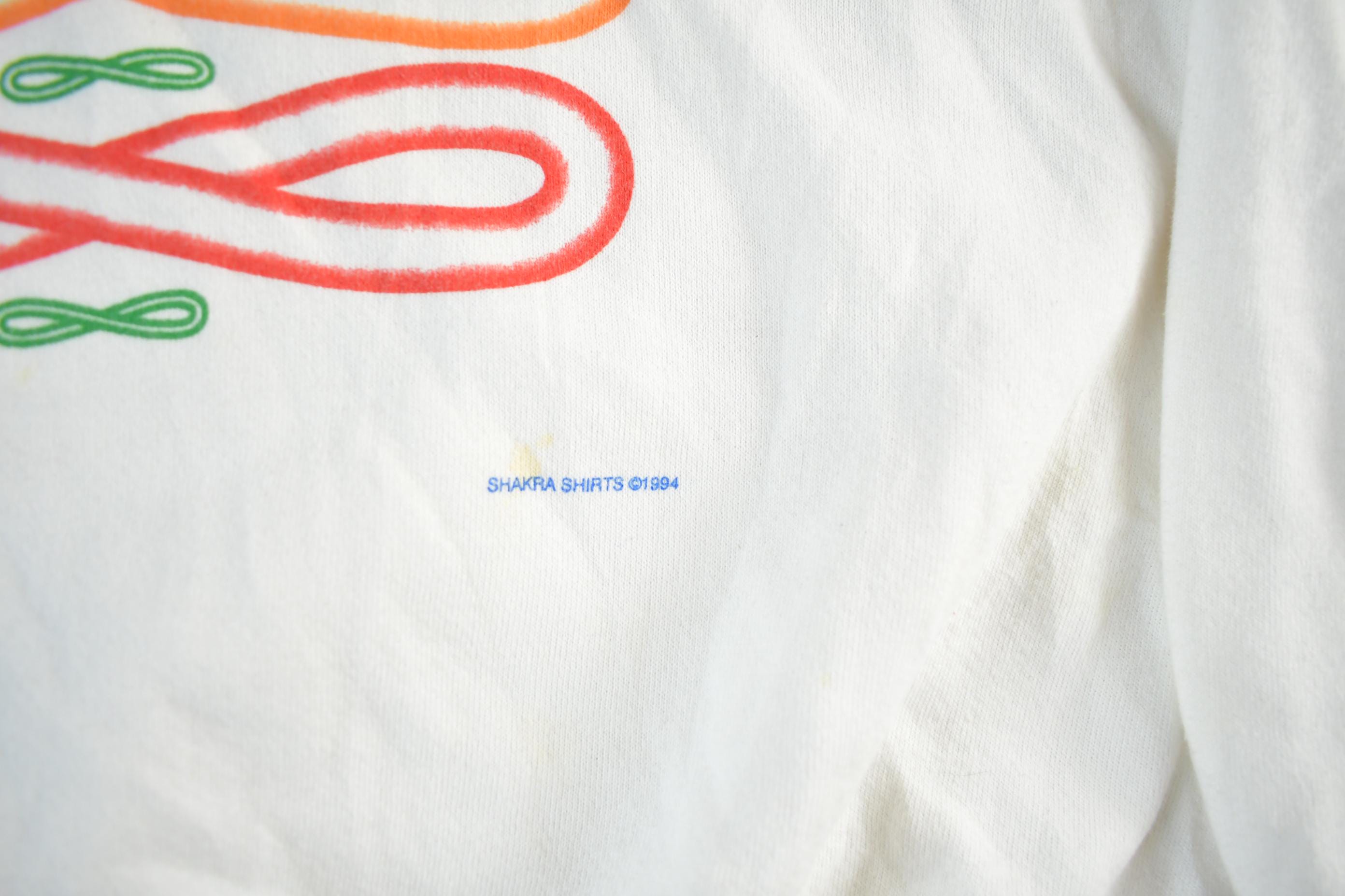 Vintage 1990s Shakra Shirts Infinity Sign Graphic Crewneck Sweatshirt Men's Large
