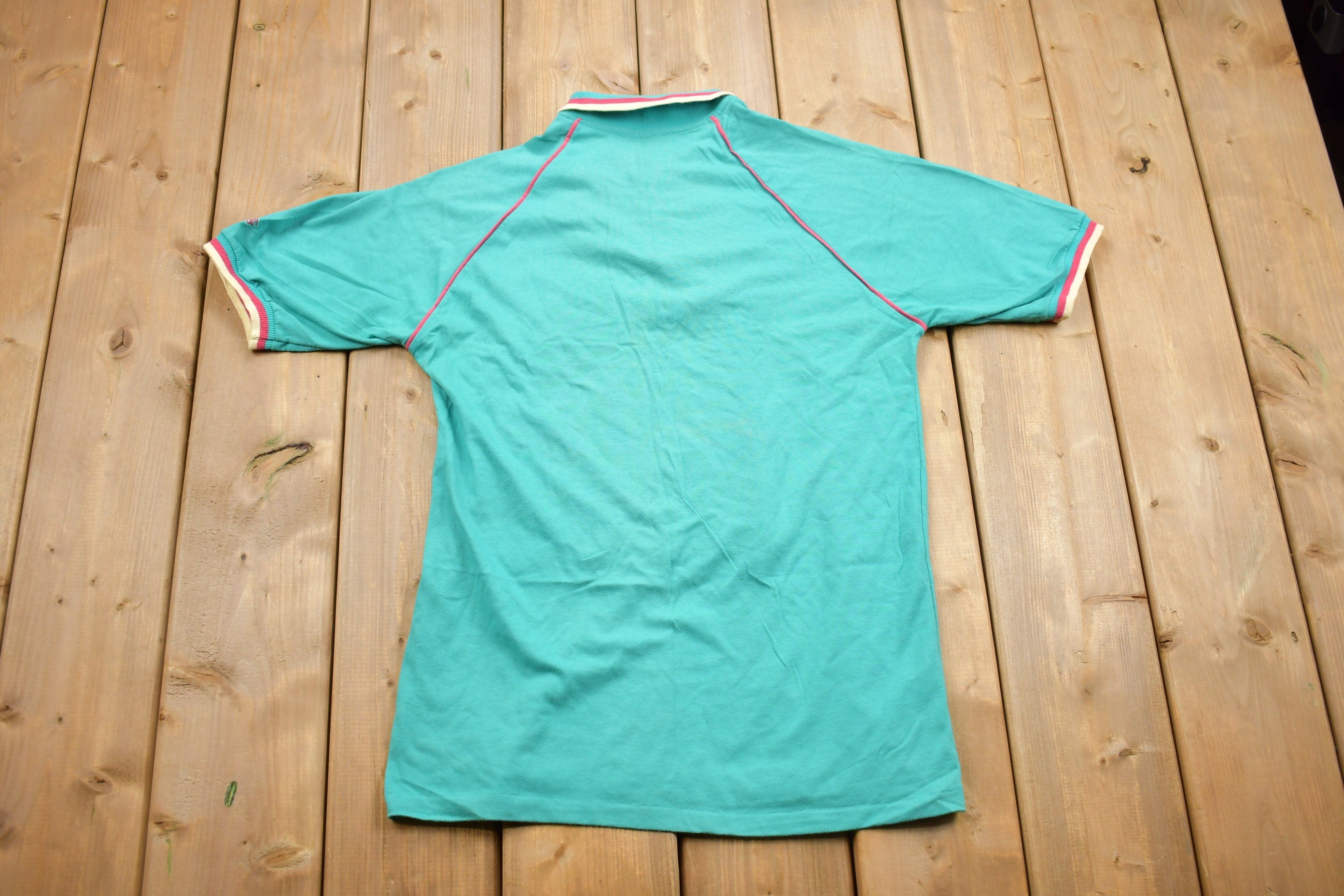 Vintage 1980s Tennis American Style Collared Polo Shirt