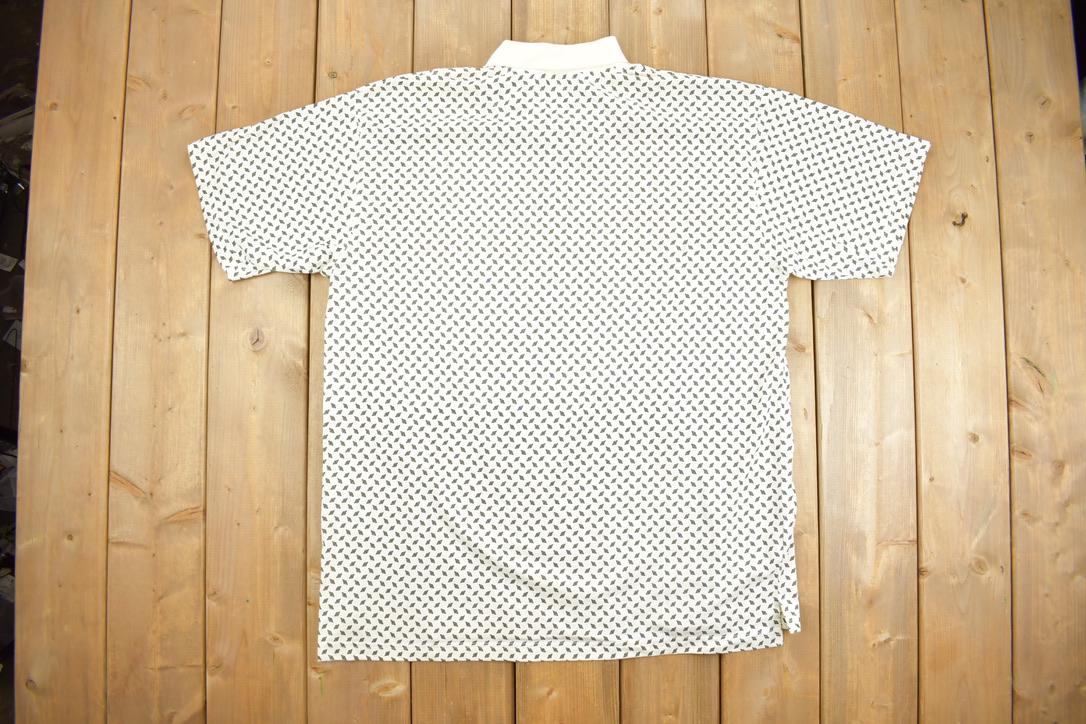 Vintage 1980s Aziano Geometric Polo Shirt